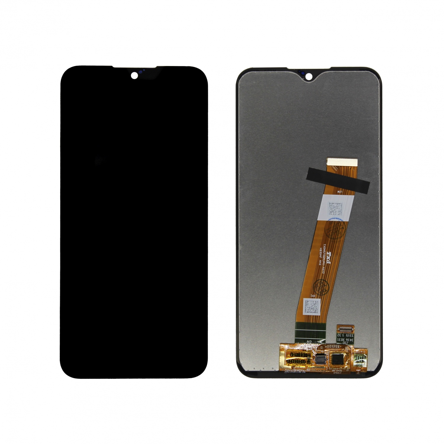 Дисплей в сборе с тачскрином для Samsung A015F/M015F (A01/M01) узкий коннектор (Черный)