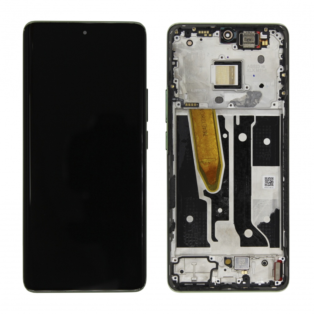 Дисплей в сборе с тачскрином для Realme 11 Pro/11 Pro Plus (Зеленый) - в рамке снятый OR100% Дисплей в сборе с тачскрином для Realme 11 Pro/11 Pro Plus (Зеленый) - в рамке снятый OR100%