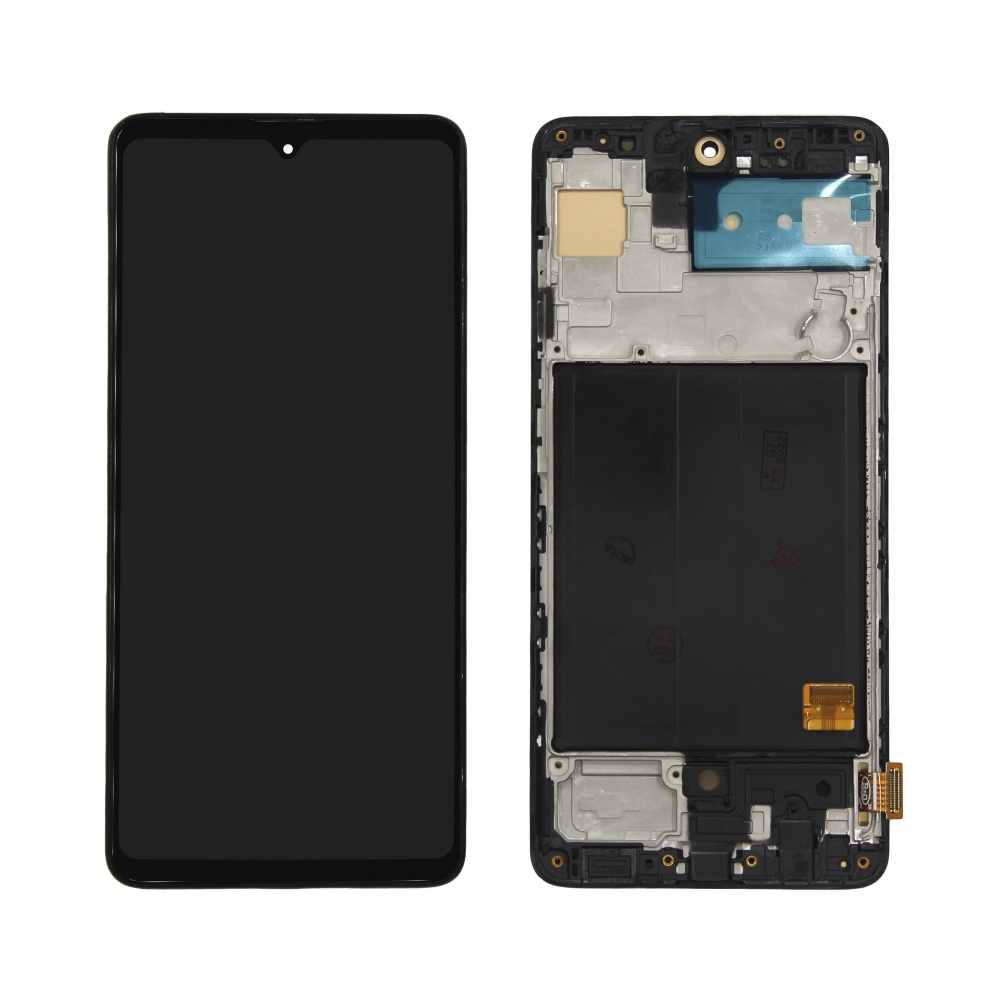 Дисплей в сборе с тачскрином для Samsung A515F (A51) (Черный) - в рамке OLED