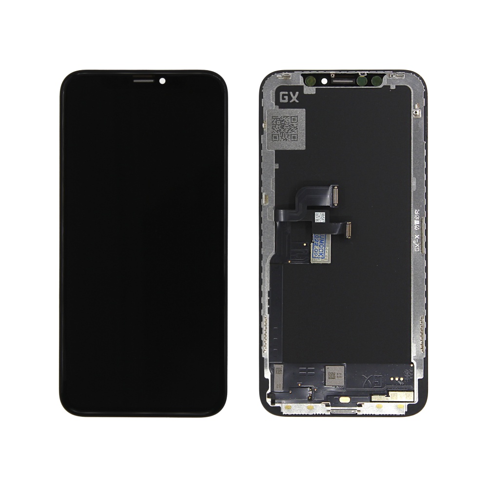 Дисплей в сборе с тачскрином для iPhone X (Черный) - Hard Oled (GX)