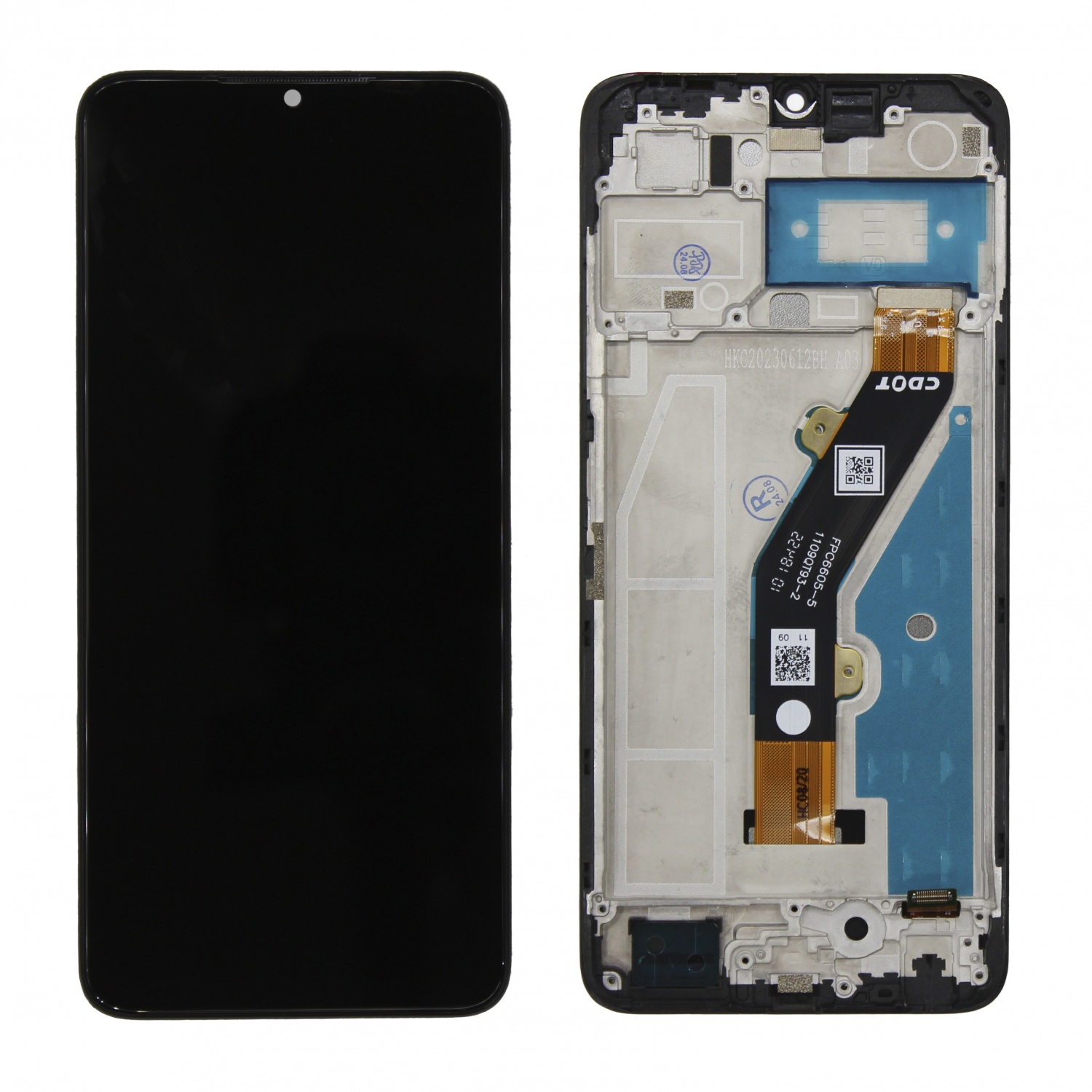 Дисплей в сборе с тачскрином для Tecno Spark 10C (Черный) - в рамке OR  