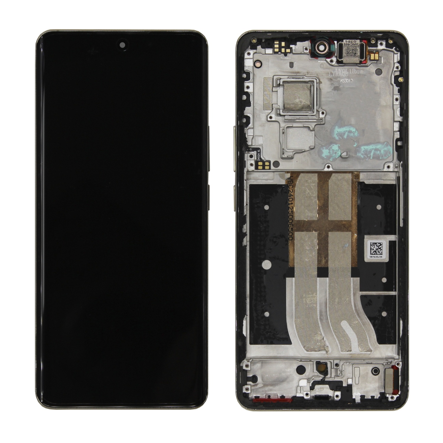 Дисплей в сборе с тачскрином для Realme 12 Pro/12 Pro Plus (Бежевый) - в рамке снятый OR100%