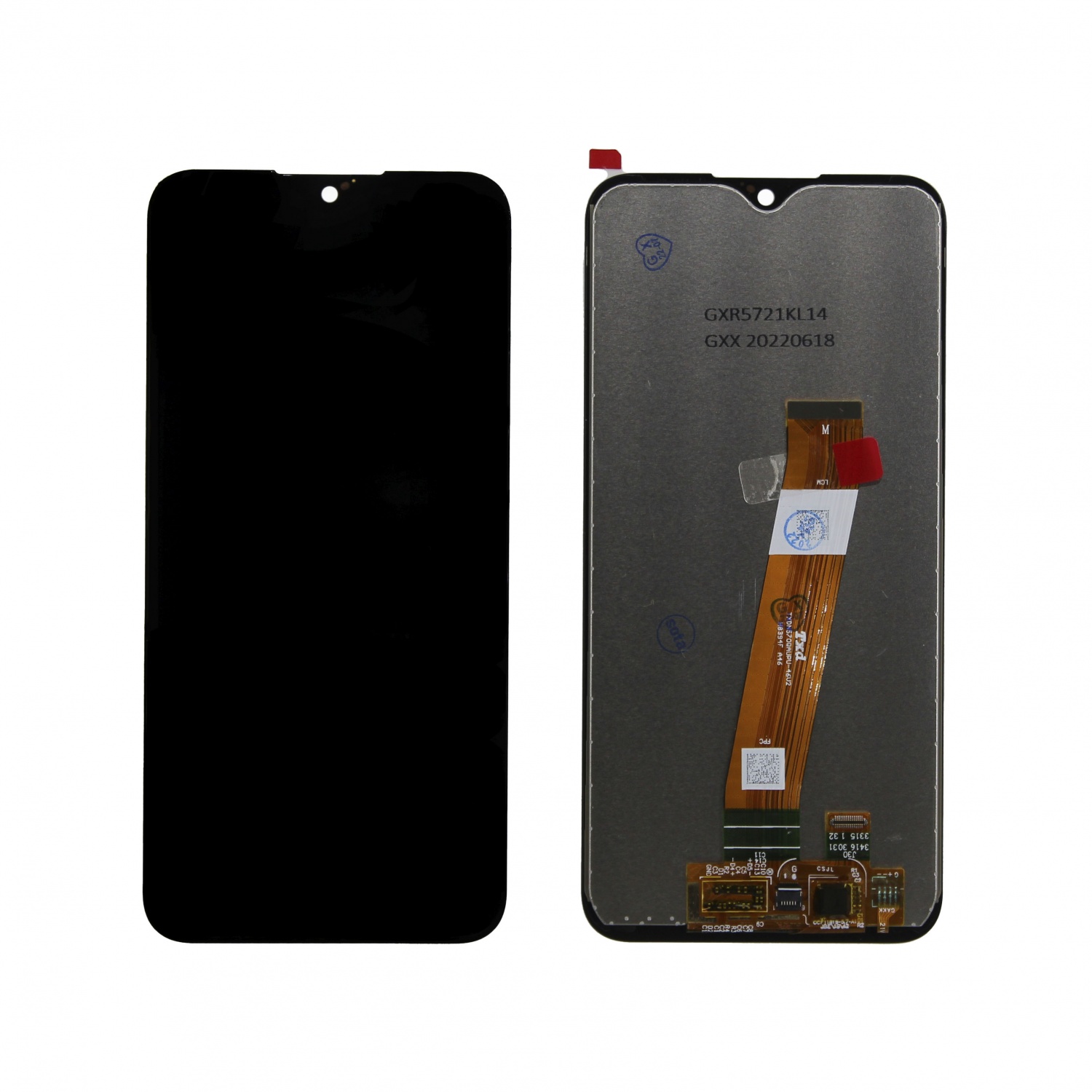 Дисплей в сборе с тачскрином для Samsung A015F/M015F (A01/M01) широкий коннектор (Черный)