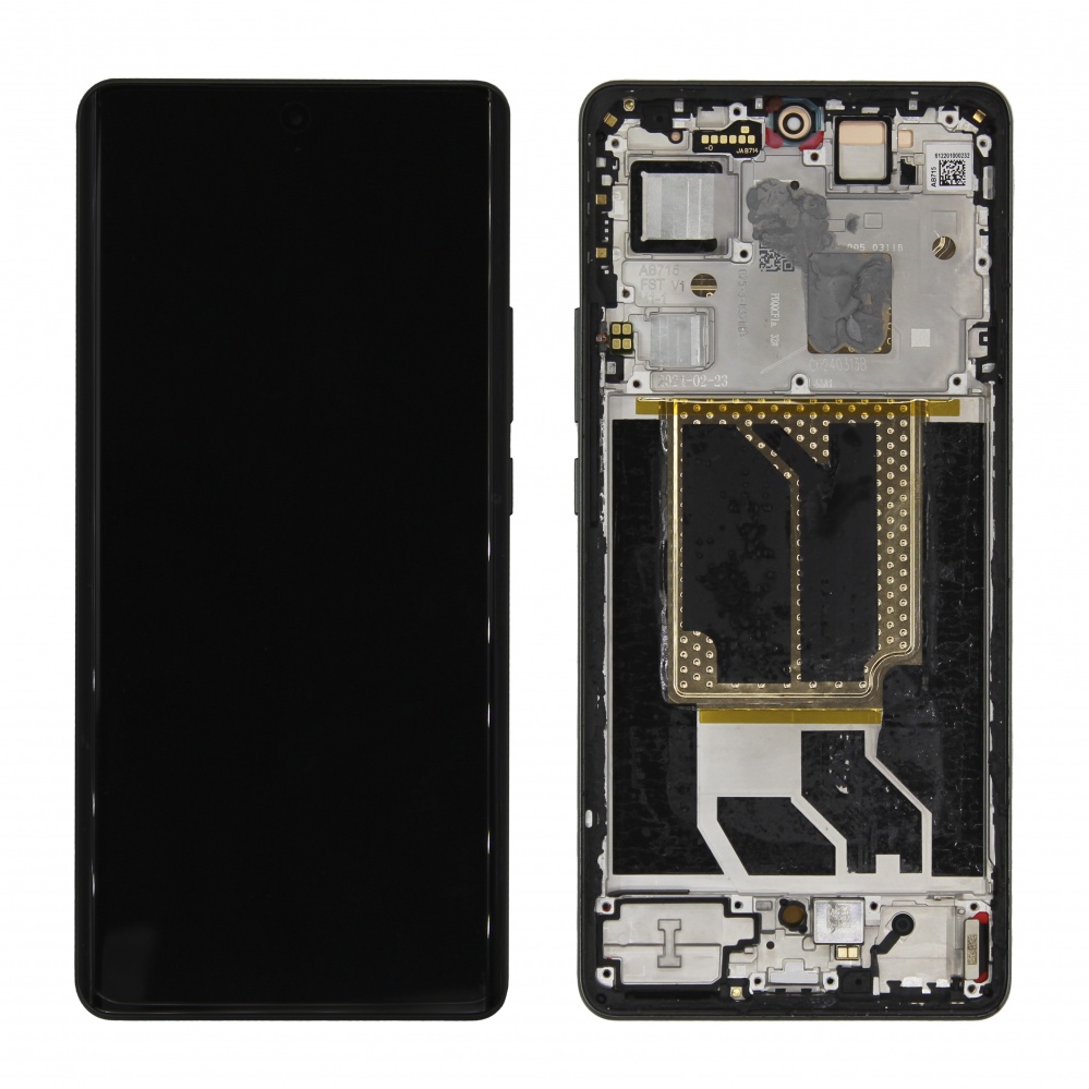 Дисплей в сборе с тачскрином для Realme GT 6/GT 6T (Черный) - в рамке новый OR100%