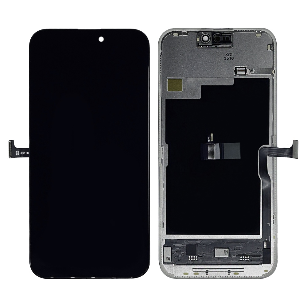 Дисплей в сборе с тачскрином для iPhone 15 Pro Max (Черный) - SOFT OLED (качество Sota)