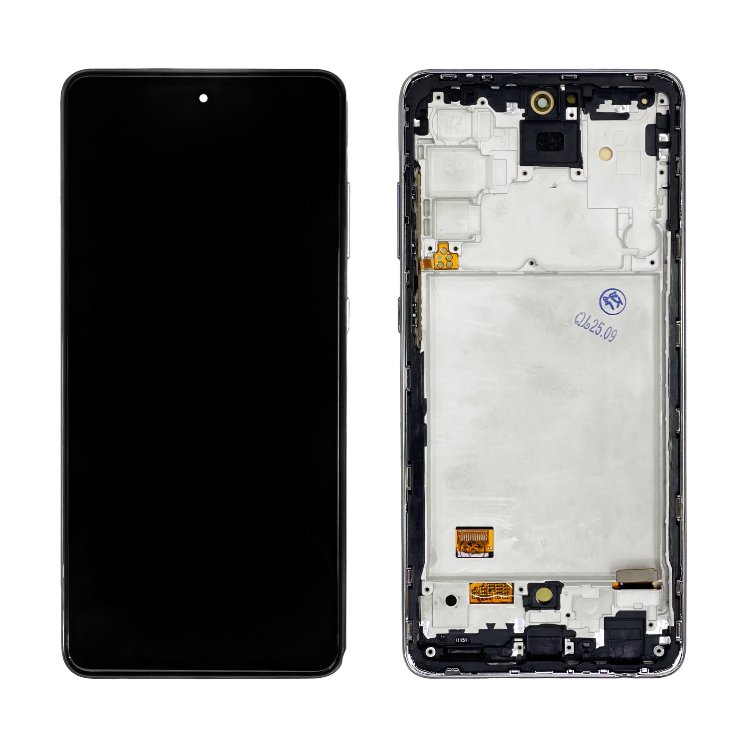 Дисплей в сборе с тачскрином для Samsung A725F (A72) (Черный) - в рамке OLED (Orig size)