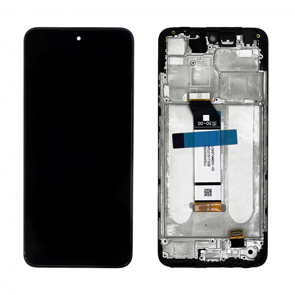 Дисплей в сборе с тачскрином для Xiaomi Poco M3 Pro 5G/Redmi Note 10 5G/Note 10T 5G(Черный) - в рамке OR