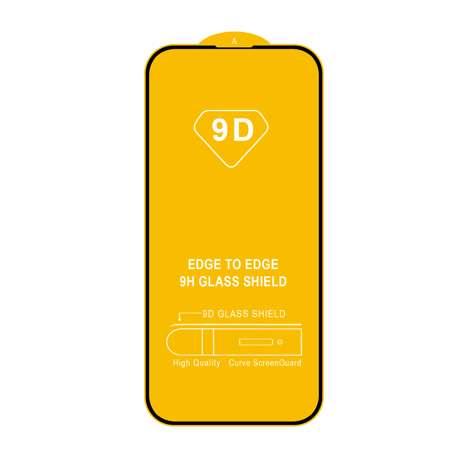Защитное стекло для iPhone 14 Pro Max (Черный)