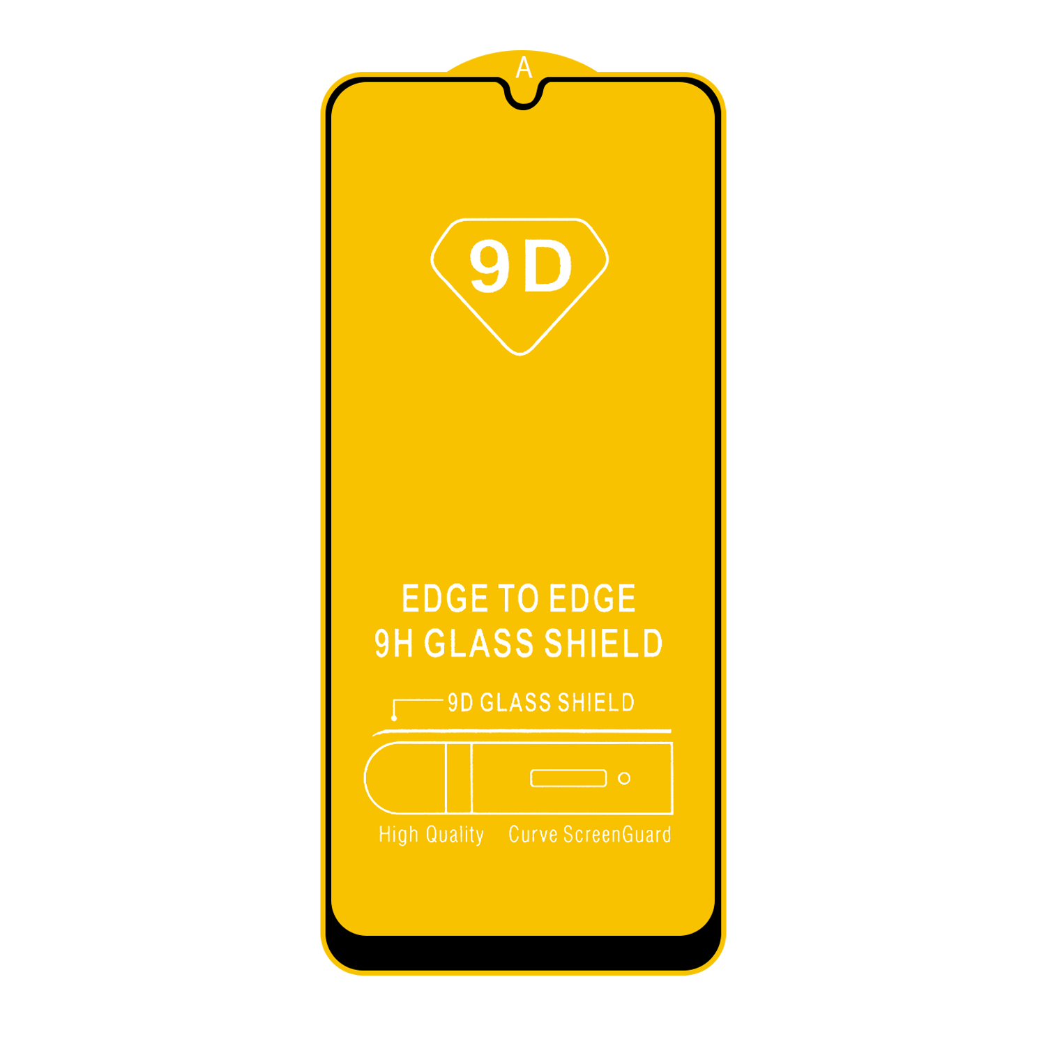 Защитное стекло "Полное покрытие" для Samsung A325F (A32 4G) (Черный)