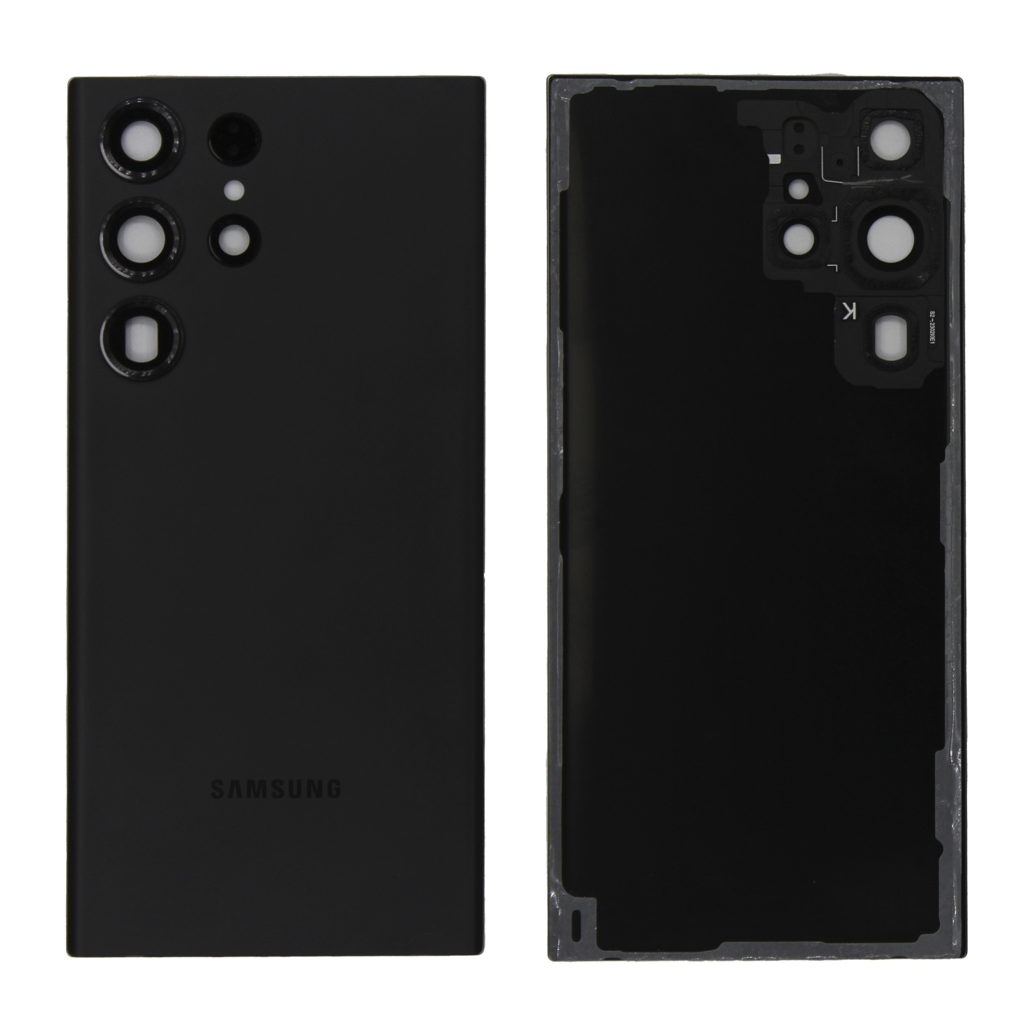 Задняя крышка для Samsung S918B (S23 Ultra) (Черный) - со стеклом камеры
