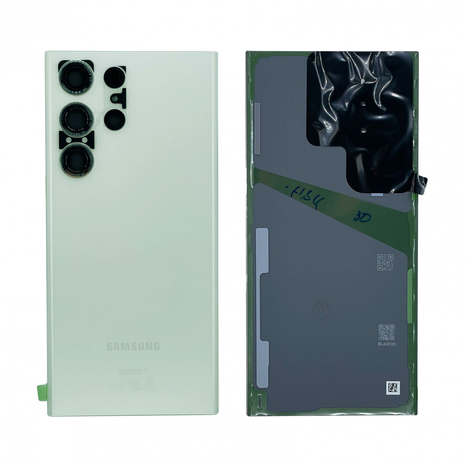 Задняя крышка для Samsung S928B (S24 Ultra) (Зеленый) - со стеклом камеры OR100% (Предзаказ)