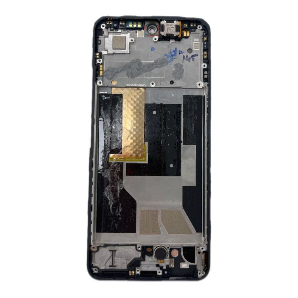 Дисплей в сборе с тачскрином для Realme 14T 5G (Черный) - в рамке снятый OR100%