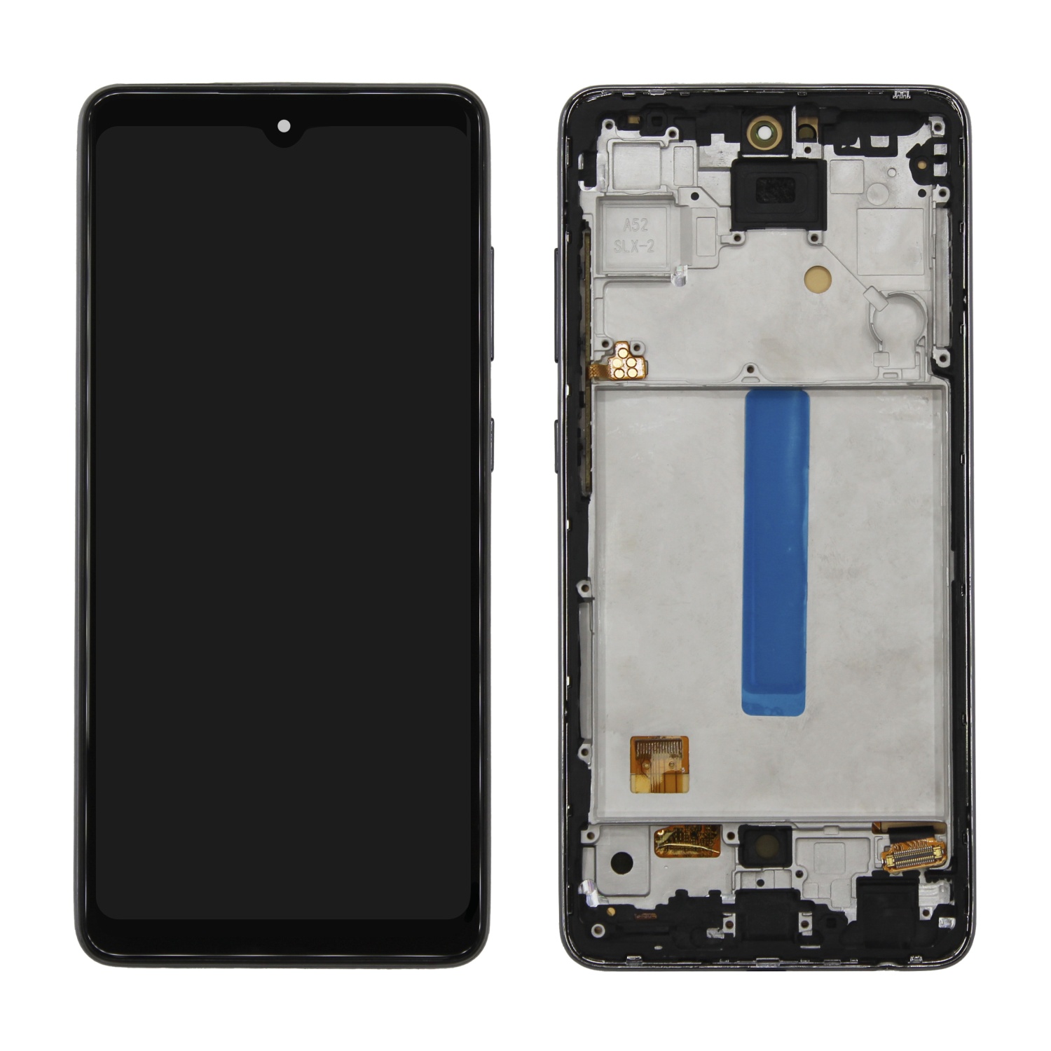 Дисплей в сборе с тачскрином для Samsung A525F (A52) (Черный) - в рамке OLED (small size)
