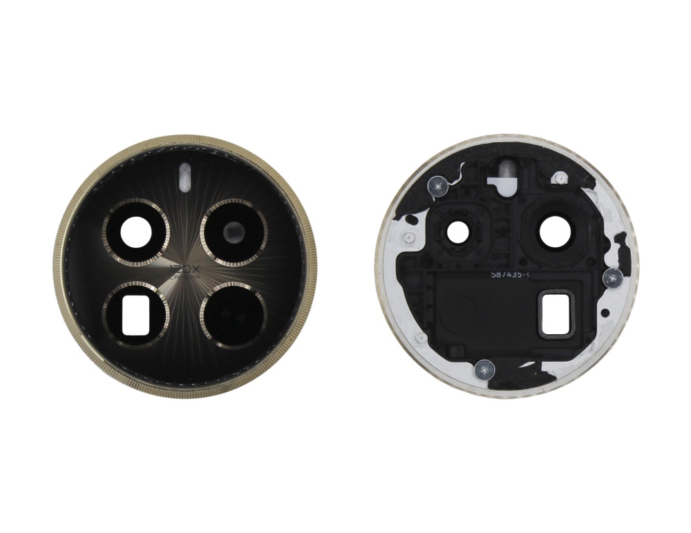 Стекло камеры в рамке для Realme 12 Pro Plus (Золотой) - снятый OR100%