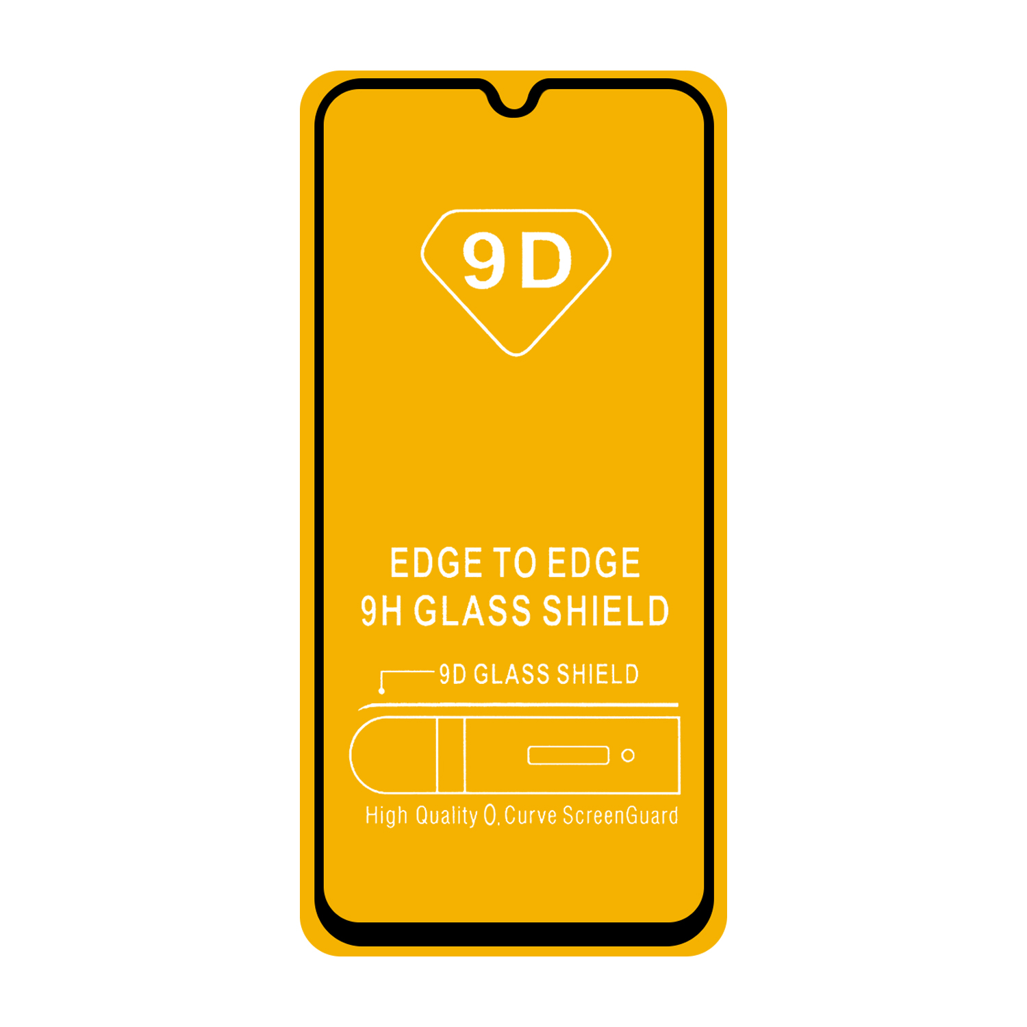 Защитное стекло "Полное покрытие" для Samsung A405F (A40) (Черный)