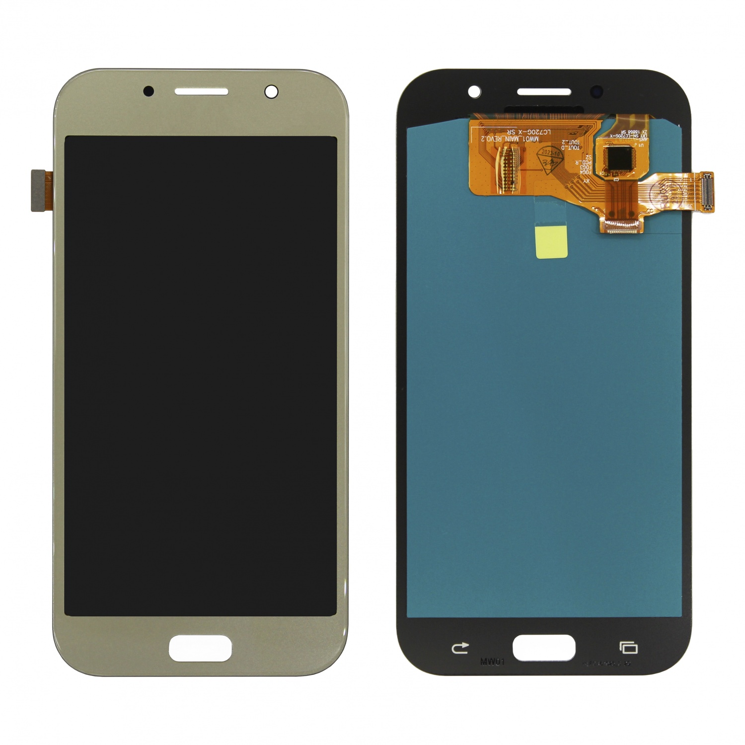 Дисплей в сборе с тачскрином для Samsung A720F (A7 2017) (Золотой) - OLED