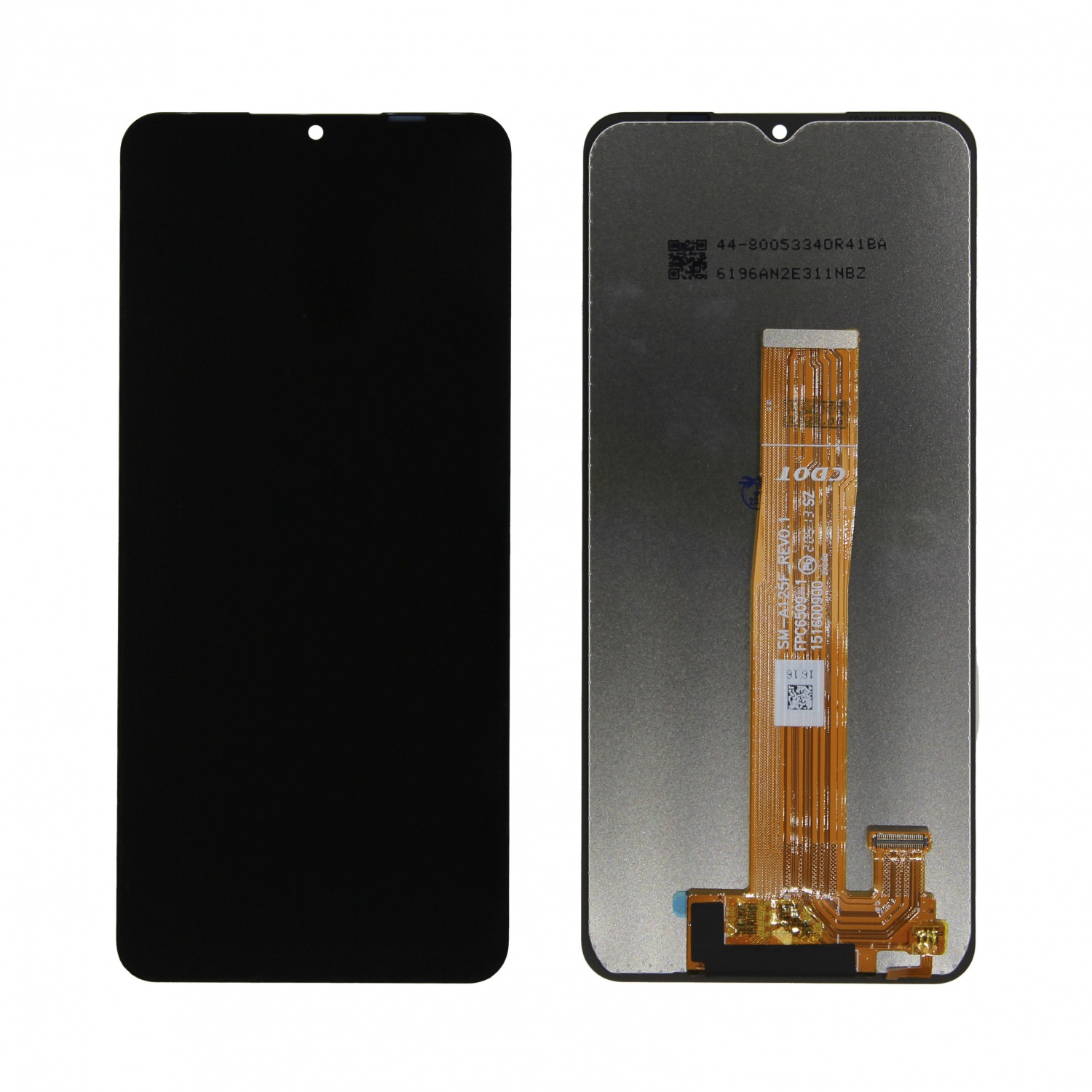Дисплей в сборе с тачскрином для Samsung A125F (A12) (Черный) - Премиум