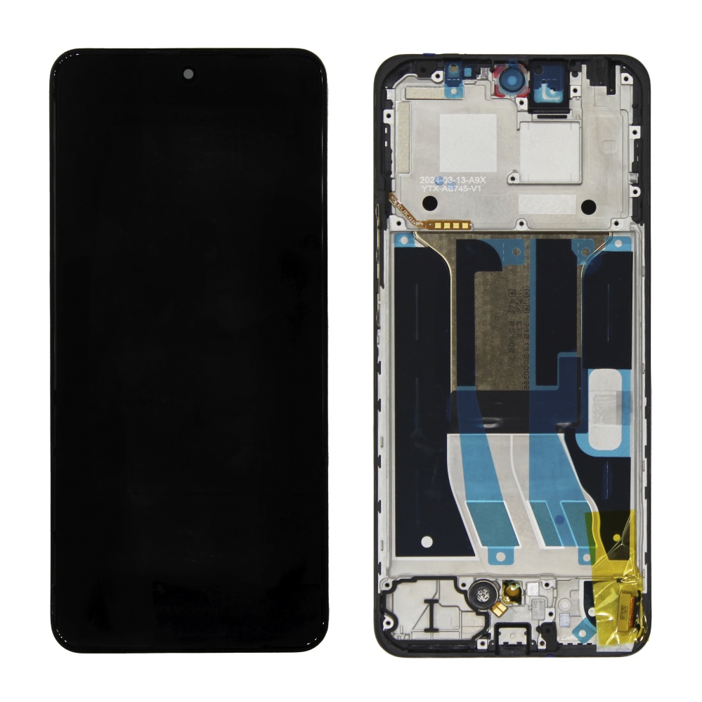 Дисплей в сборе с тачскрином для Realme 12 4G (Черный) - в рамке новый OR100% (SP)