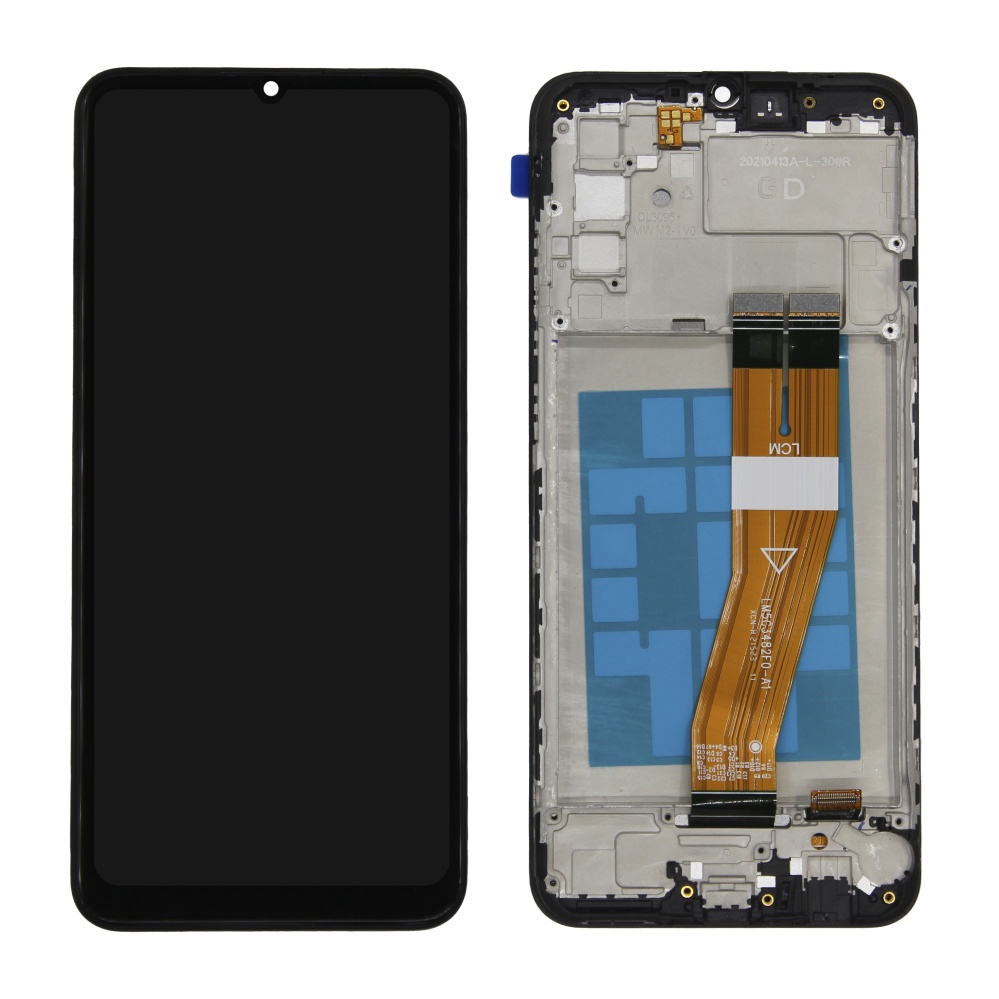 Дисплей в сборе с тачскрином для Samsung A025F (A02s) (Черный) - в рамке OR