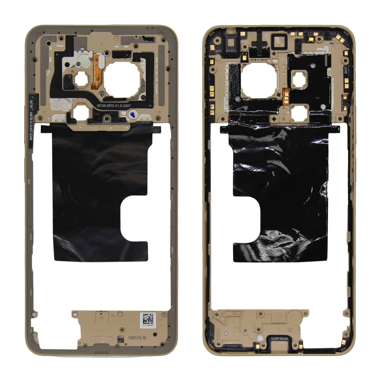 Рамка средней части с антеннами для Realme 12 Plus (Золотой) - OR100%