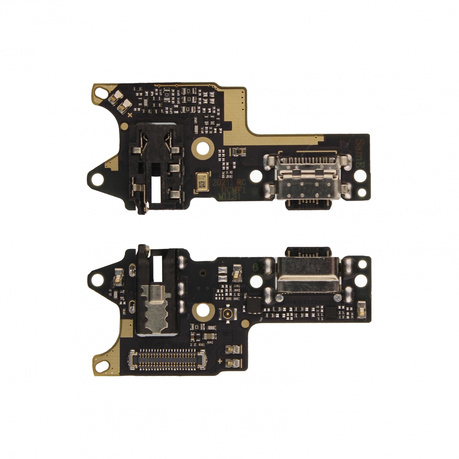 Шлейф Xiaomi Redmi 9 плата на системный разъем/разъем гарнитуры/микрофон - Оригинал