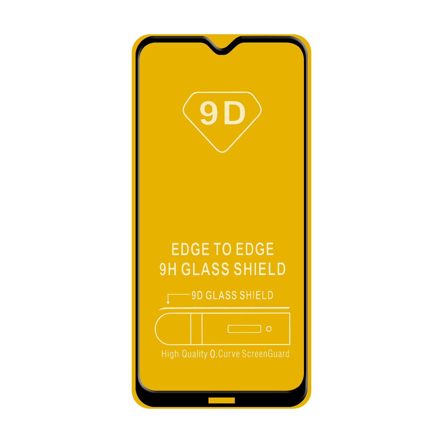 Защитное стекло "Полное покрытие" для Xiaomi Redmi 8/8A (Черный)