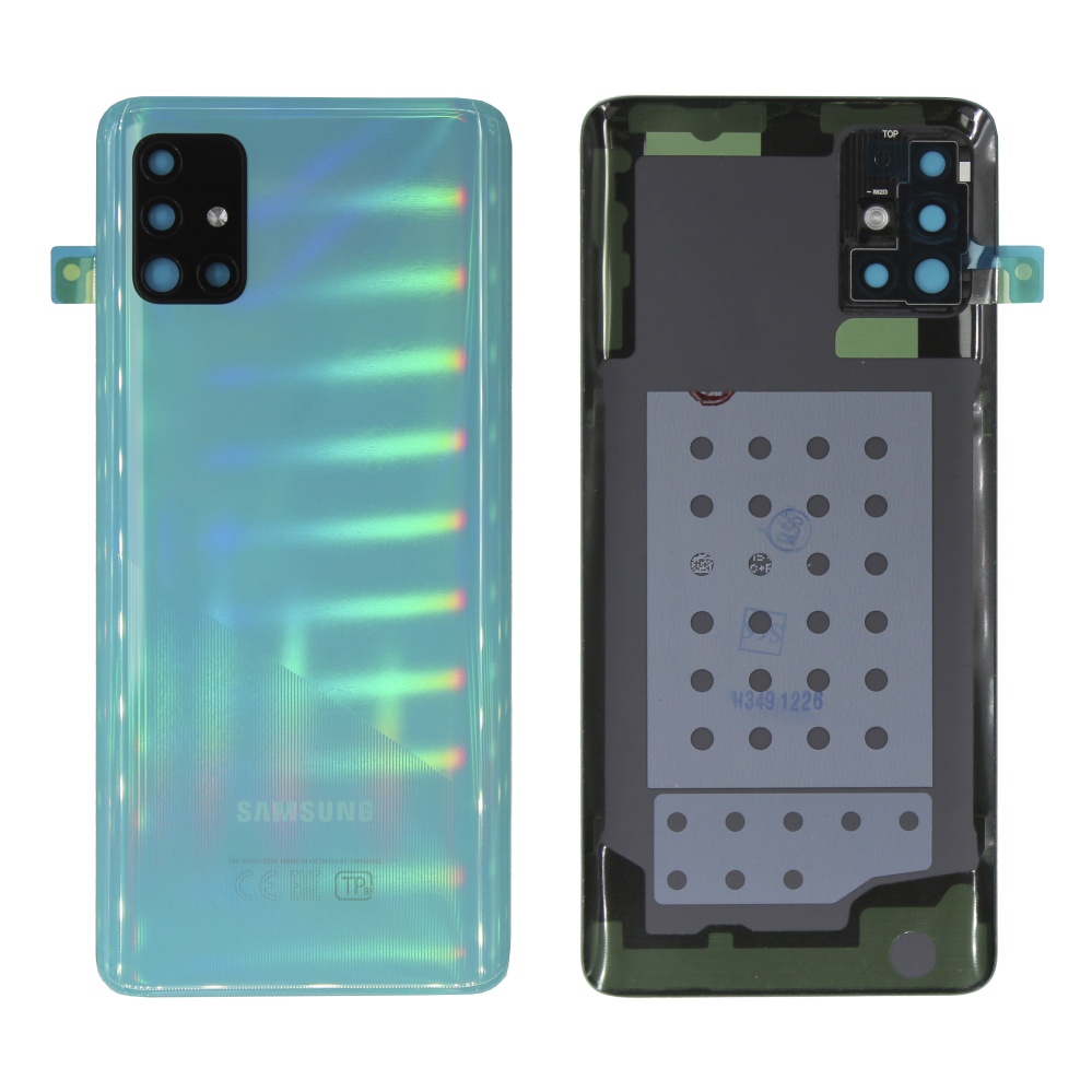Задняя крышка для Samsung A515F (A51) (Голубой) - новый OR100% (SP)