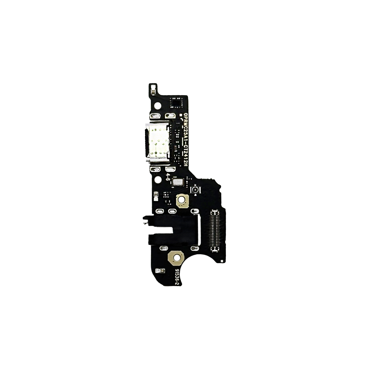 Шлейф для Realme C25/C25s плата на системный разъем/разъем гарнитуры/микрофон - Премиум