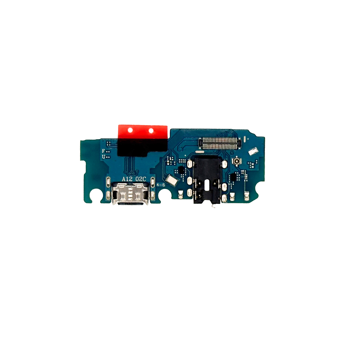 Шлейф Samsung A125F/M127F (A12/M12) плата на системный разъем/разъем гарнитуры/микрофон - Премиум