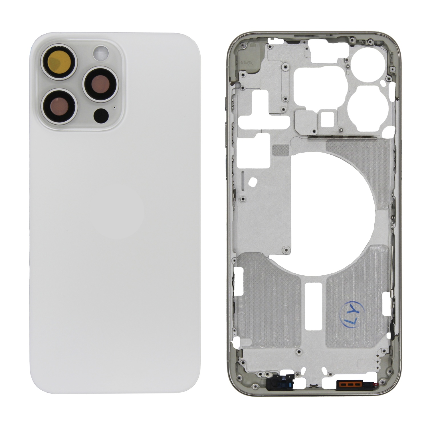 Корпус для iPhone 15 Pro Max (nano sim) (Белый) - OEM