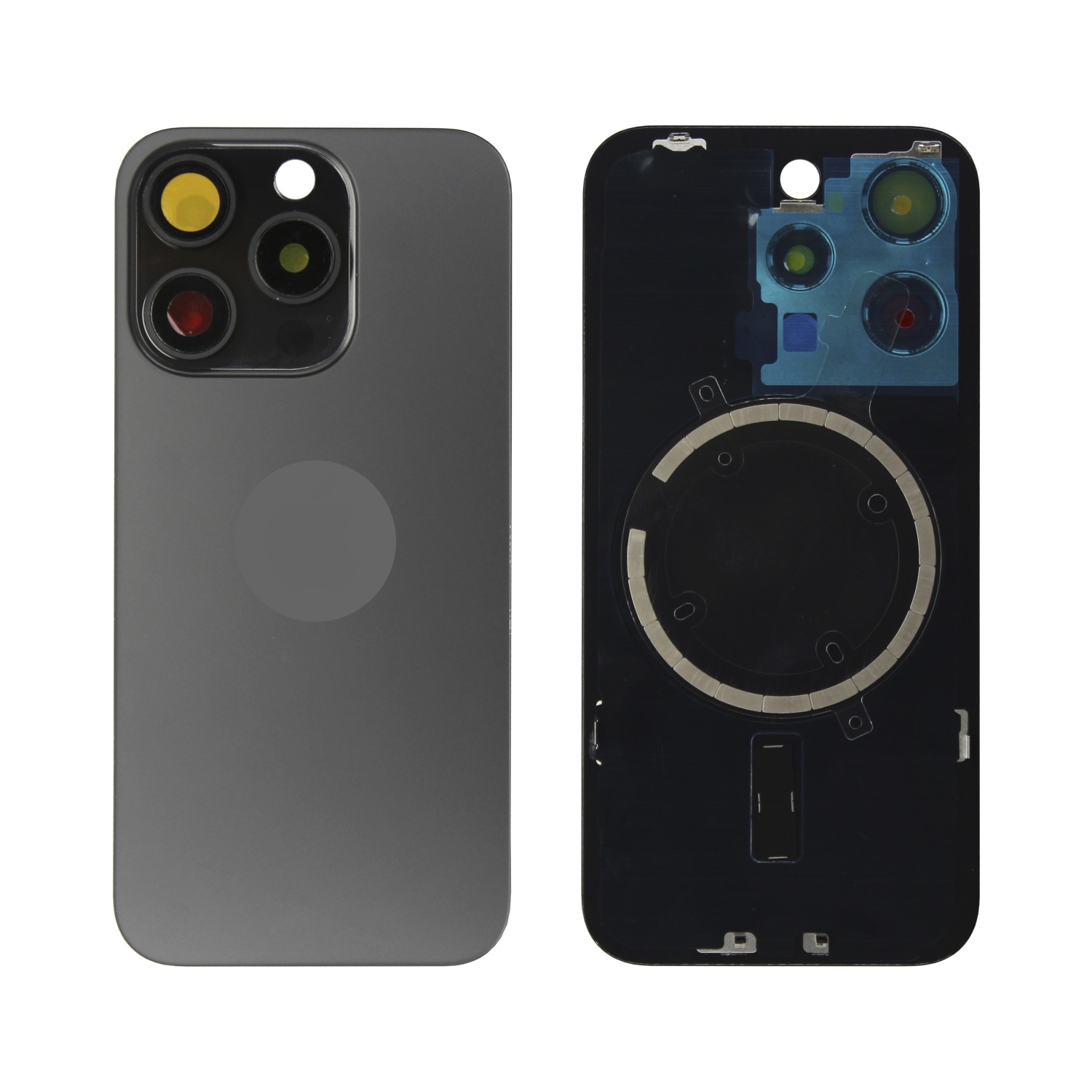 Задняя крышка для iPhone 15 Pro (Черный) - Премиум в сборе