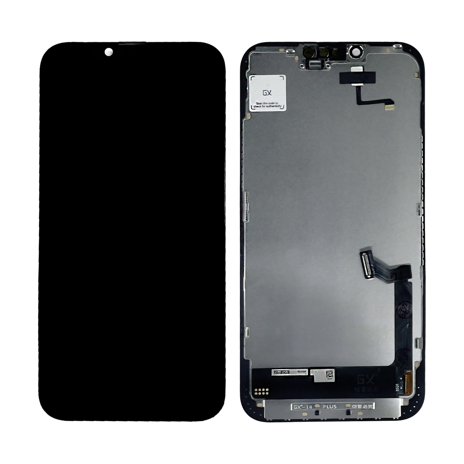 Дисплей в сборе с тачскрином для iPhone 14 Plus (Черный) - Hard Oled (GX)