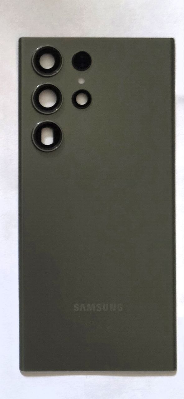 Задняя крышка для Samsung S918B (S23 Ultra) (Зеленый) - со стеклом камеры снятая OR100% (SP)