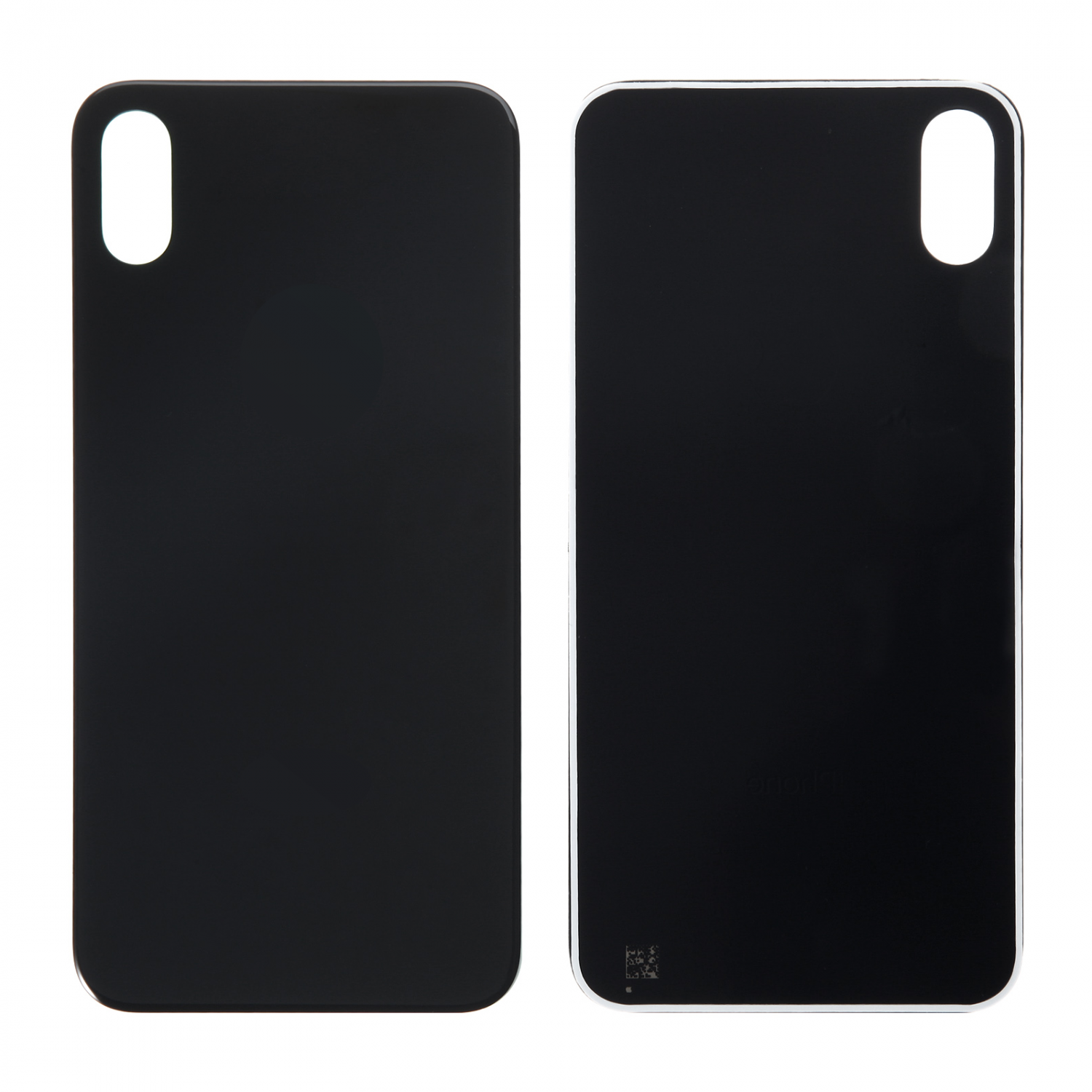 Задняя крышка iPhone X (Черный) - с широким вырезом