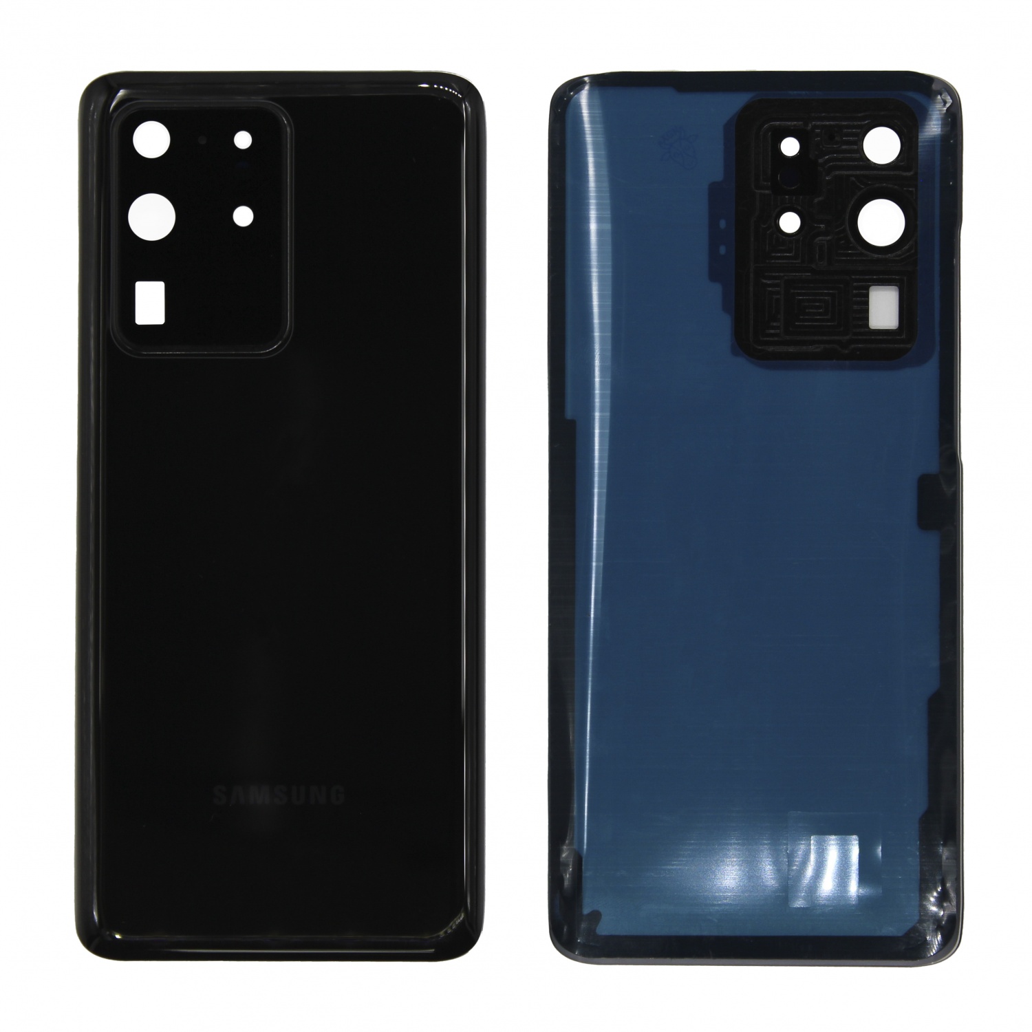 Задняя крышка для Samsung G988B (S20 Ultra) (Черный) - снятый Ориг (стекло камеры новое) 