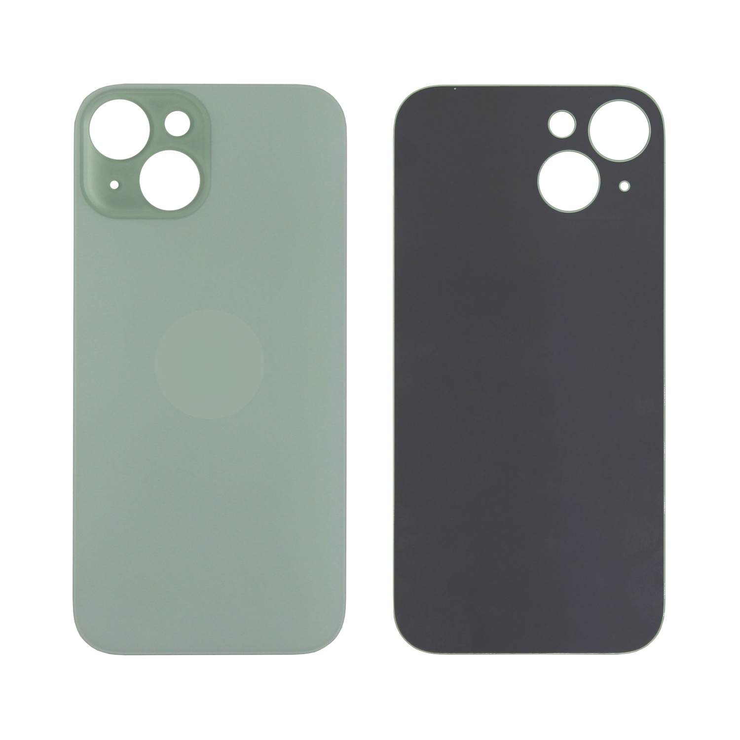 Задняя крышка для iPhone 15 (Зеленый) - с широким вырезом