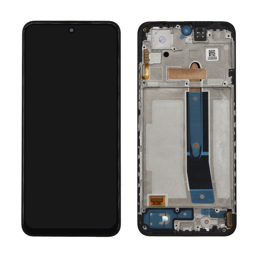 Дисплей в сборе с тачскрином для Xiaomi Redmi Note 11s 4G (Черный) - в рамке OLED