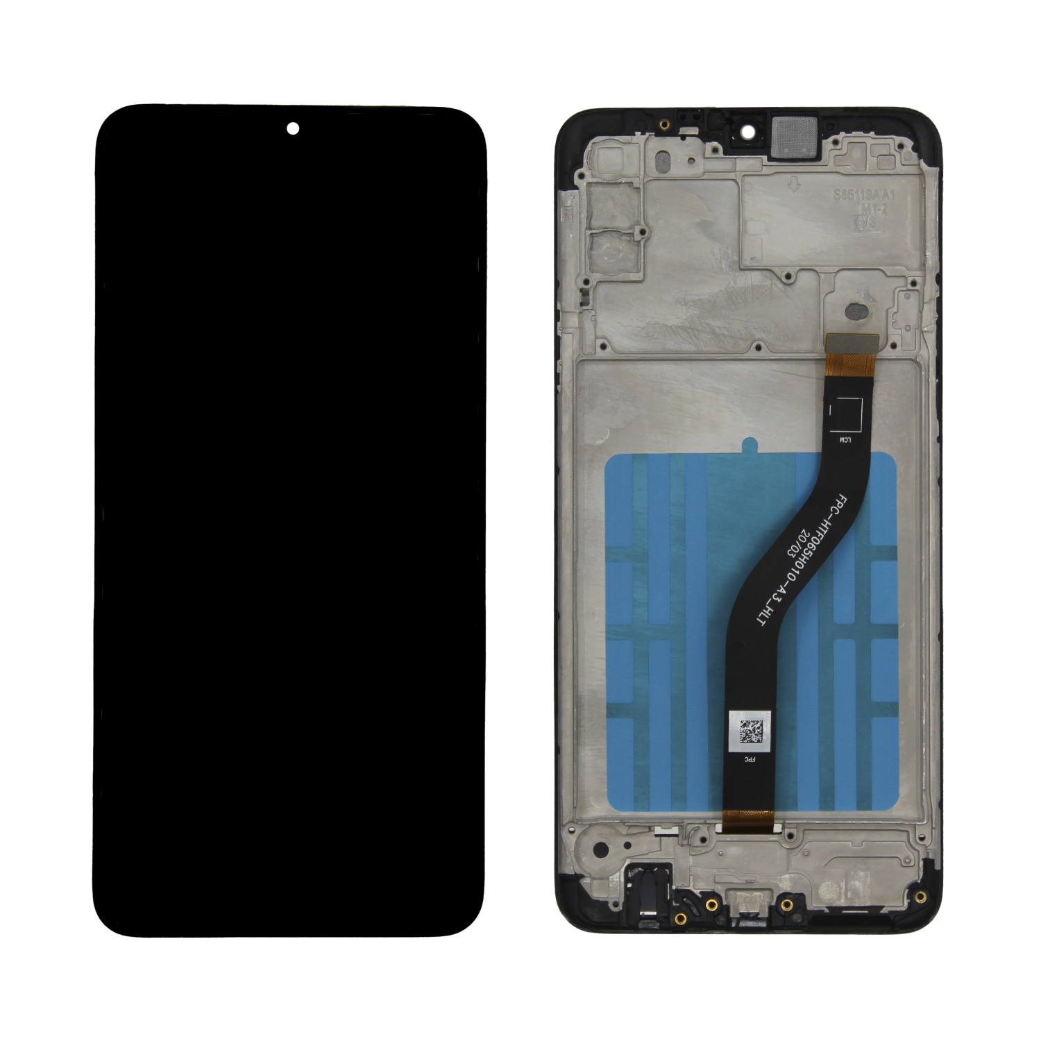 Дисплей в сборе с тачскрином для Samsung A207F (A20s) (Черный) - в рамке OR
