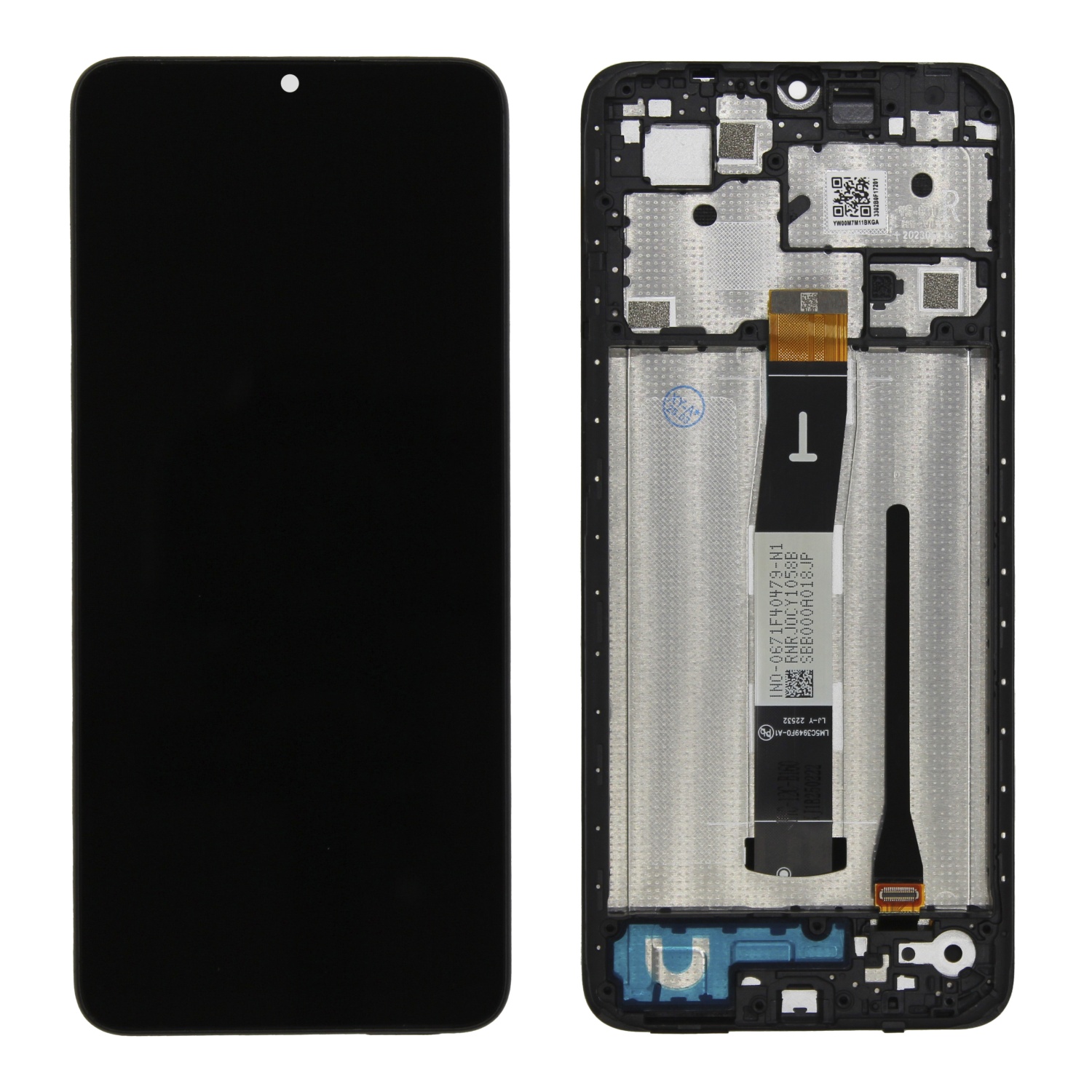 Дисплей в сборе с тачскрином для Xiaomi Redmi 12C/Poco C55 (Черный) - в рамке OR