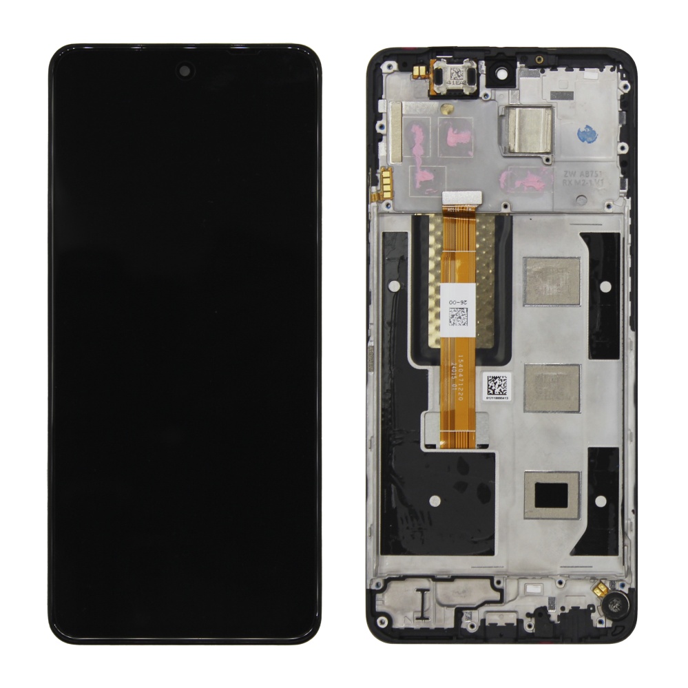 Дисплей в сборе с тачскрином для Realme 12 5G (Черный) - в рамке снятый OR100% (SP)
