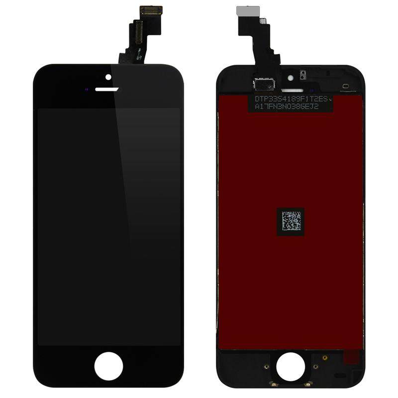 Дисплей в сборе с тачскрином для iPhone 5C (Черный) - Премиум