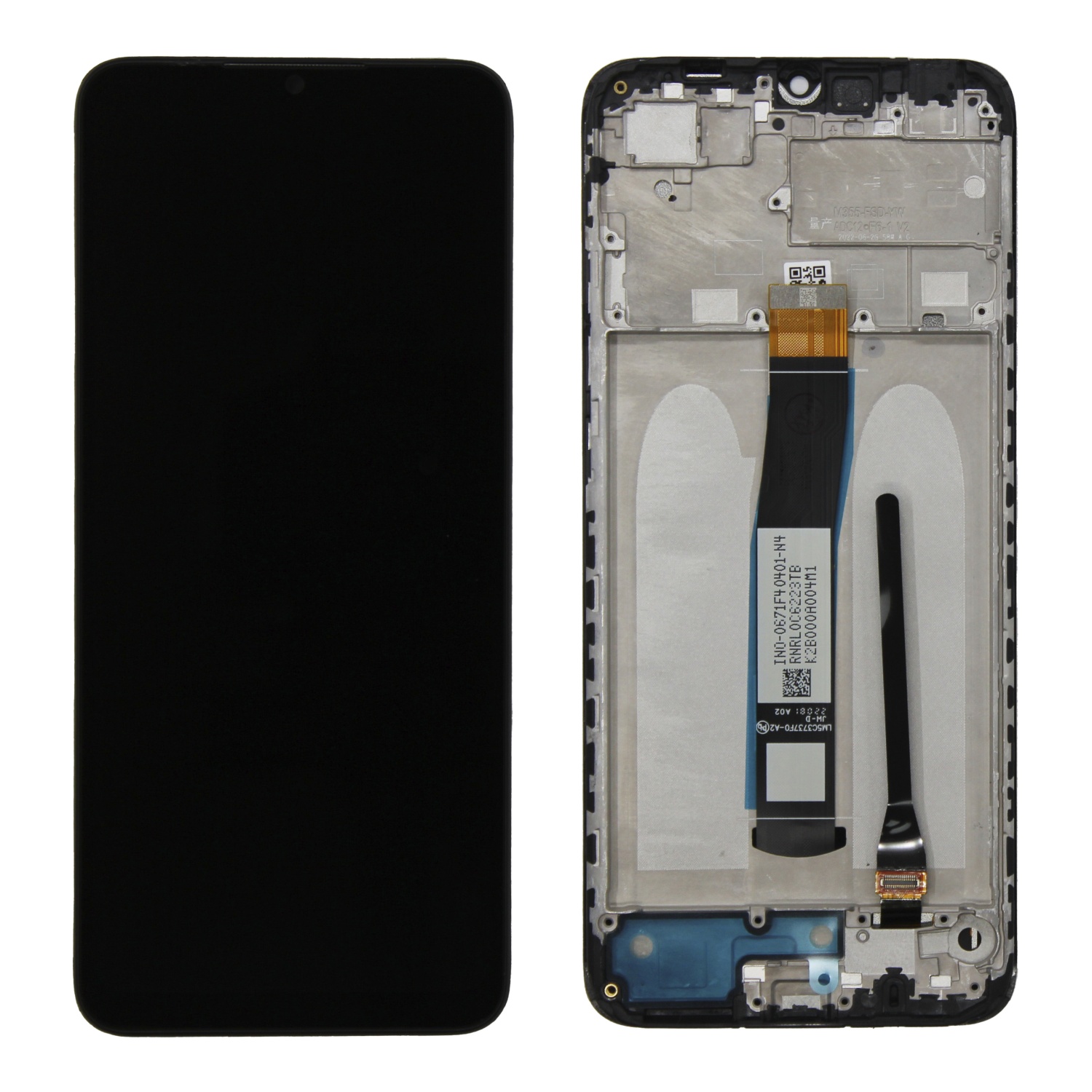 Дисплей в сборе с тачскрином для Xiaomi Redmi 10C (Черный) - в рамке OR