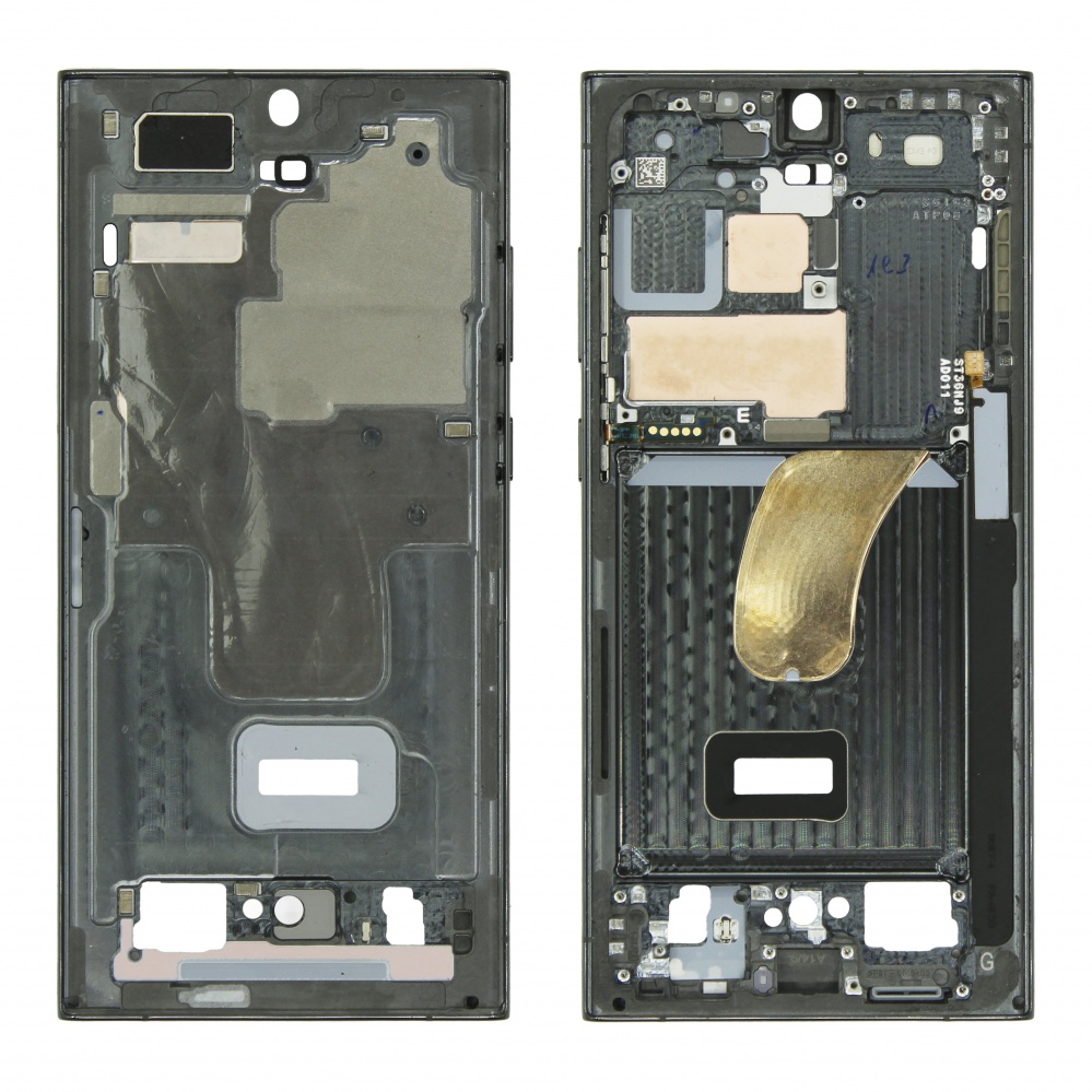 Рамка дисплея для Samsung S918B (S23 Ultra) (Зеленый) - снятый OR100%