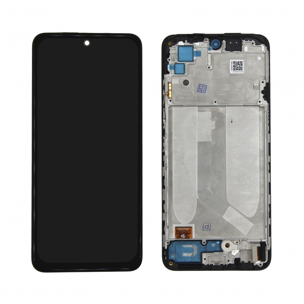 Дисплей в сборе с тачскрином для Xiaomi Redmi Note 10/10s/Poco M5s (Черный) - в рамке OLED (Ориг Размер)
