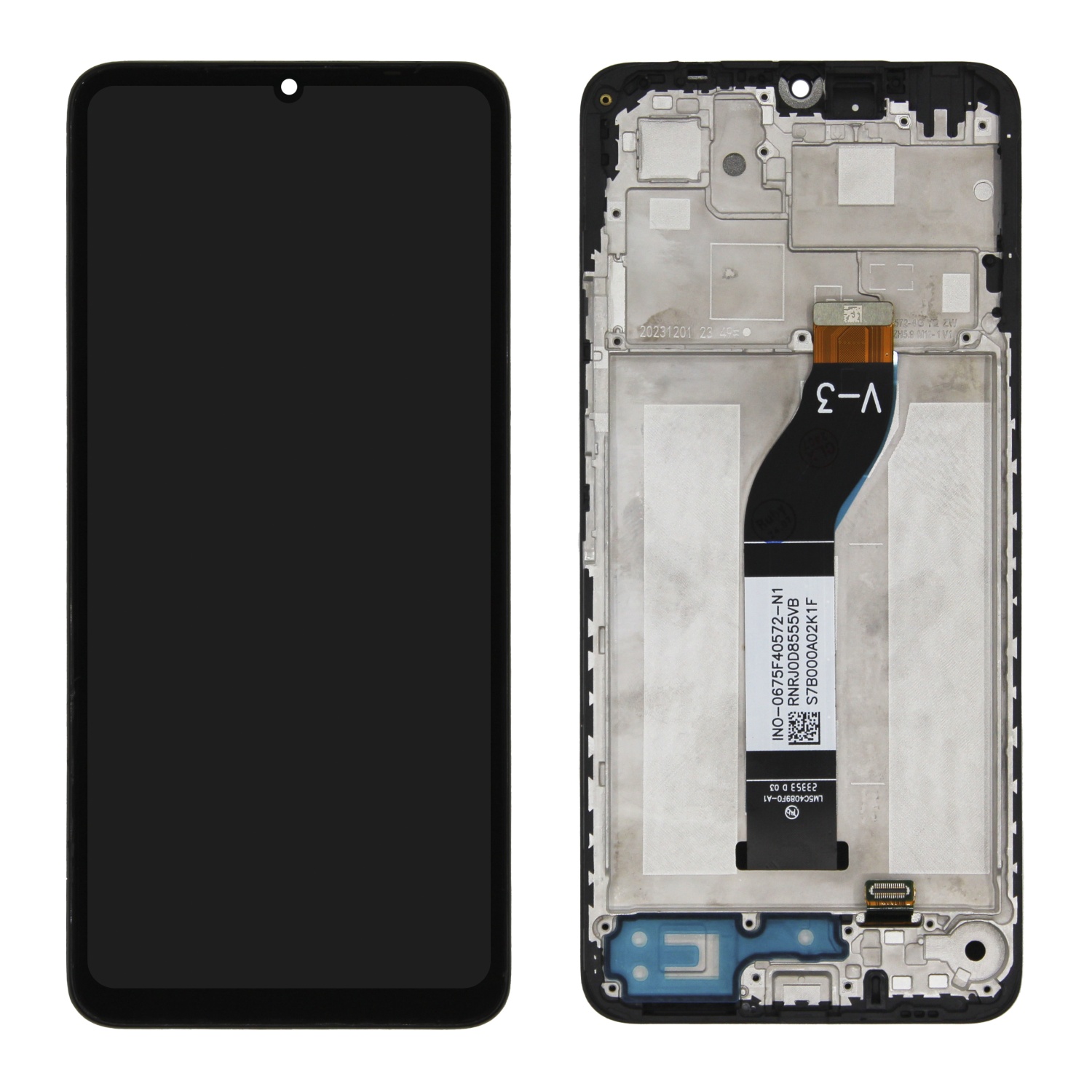 Дисплей в сборе с тачскрином для Xiaomi Redmi 13C (Черный) - в рамке OR