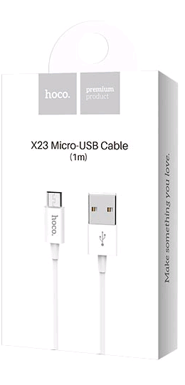 Кабель USB Micro Hoco X23 (Белый)