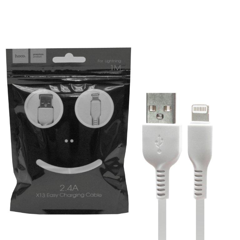 Кабель USB lightning Hoco X13 (Белый)