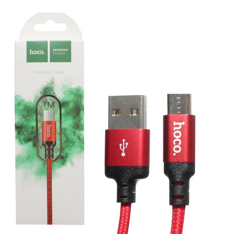 Кабель USB micro HOCO X14 (Красный/Черный)