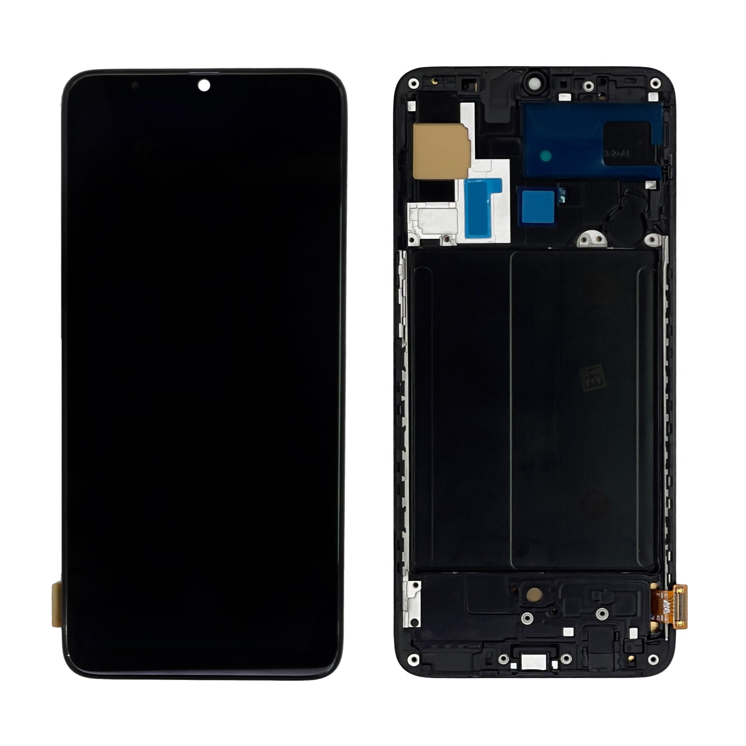 Дисплей в сборе с тачскрином для Samsung A705F (A70) (Черный) - в рамке OLED (small size)