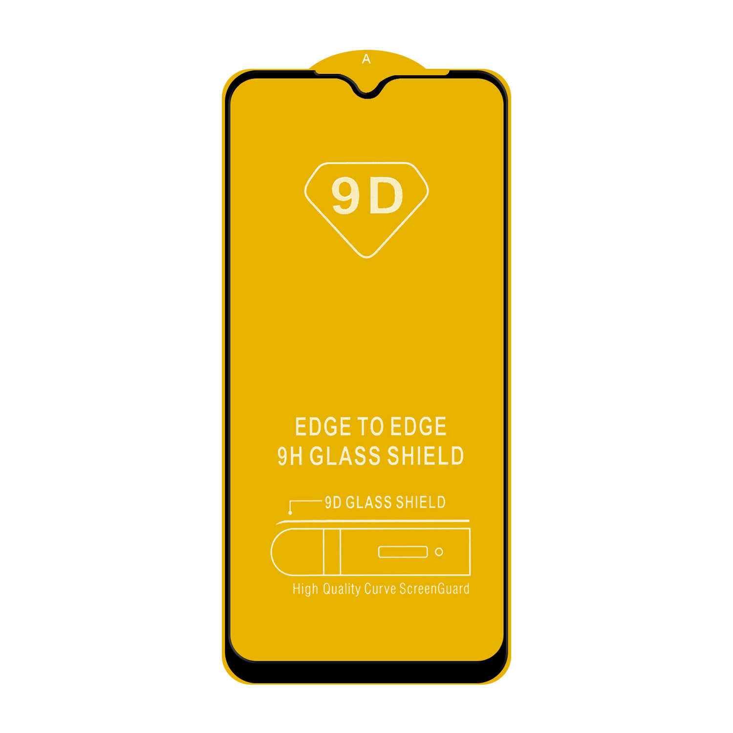 Защитное стекло "Полное покрытие" для Xiaomi Redmi Note 8 (Черный)